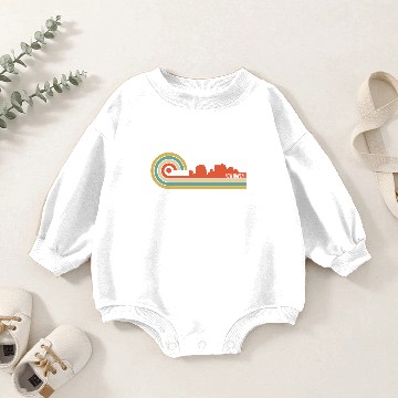 Discover Retro Style New Haven Connecticut Skyline Baby Romper Sweatshirts
