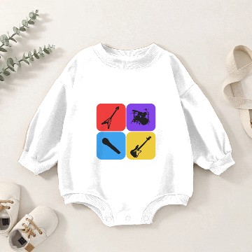Discover Rock Band Baby Romper Sweatshirts