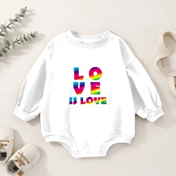 Discover Love Is Love LGBT Hands gay couple romance loved Baby Romper Sweatshirts