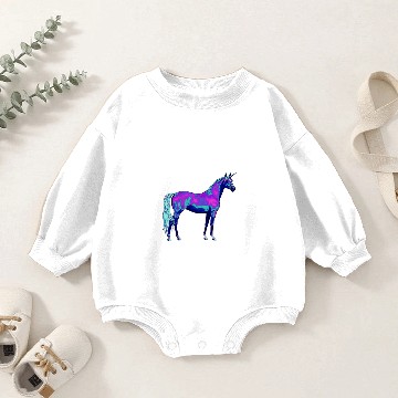 Discover Lonely Unicorn Baby Romper Sweatshirts
