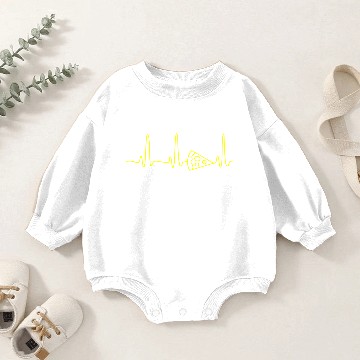 Discover GIFT - ECG PIZZA YELLOW Baby Romper Sweatshirts