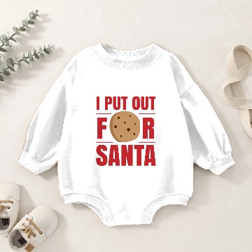 Discover I Put out for Santa cookie bake I love baking Baby Romper Sweatshirts