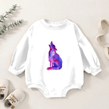 Discover Galaxy Wolf Baby Romper Sweatshirts