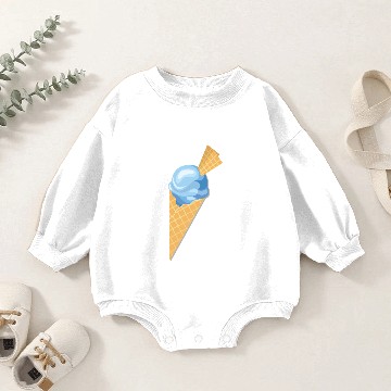 Discover Ice Cream Blue Baby Romper Sweatshirts