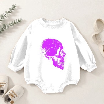 Discover Girly Skeleton Head Baby Romper Sweatshirts