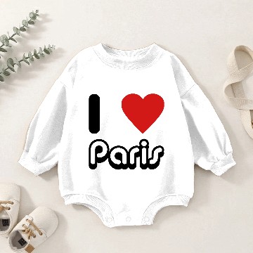 Discover I Love Paris Baby Romper Sweatshirts