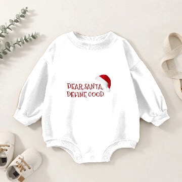 Discover DEAR SANTA DEFINE GOOD Baby Romper Sweatshirts
