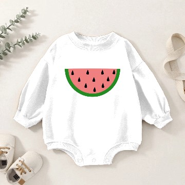 Discover melon melone watermelon wassermelone veggie gemues Baby Romper Sweatshirts