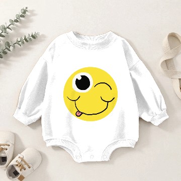 Discover Smiley Face Baby Romper Sweatshirts