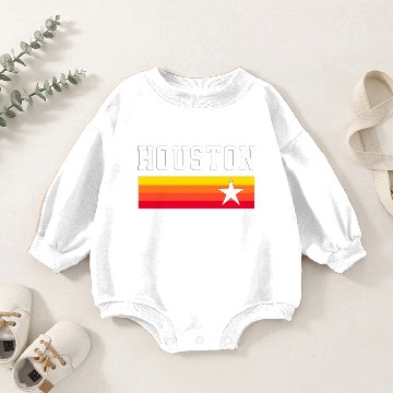 Discover Houston Baseball Throwback Astro Vintage Stripes Baby Romper Sweatshirts