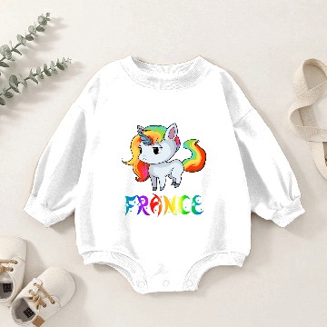 Discover France Unicorn Baby Romper Sweatshirts