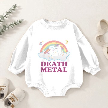 Discover Death Metal Unicorn Baby Romper Sweatshirts