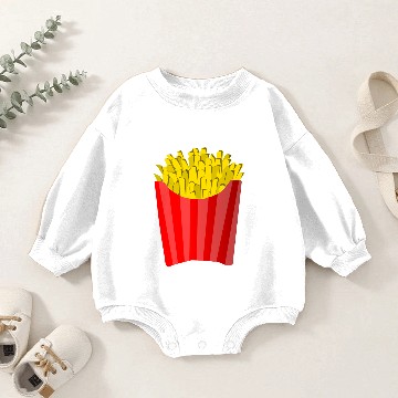 Discover french fries pommes frites fastfood fast food12 Baby Romper Sweatshirts