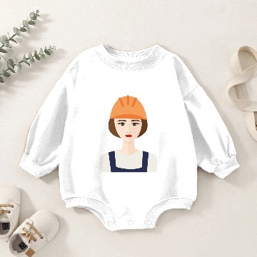 Discover construction worker Baby Romper Sweatshirts