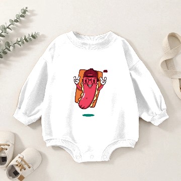 Discover Cool Hotdog Baby Romper Sweatshirts