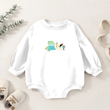 Discover Happy Camper Baby Romper Sweatshirts