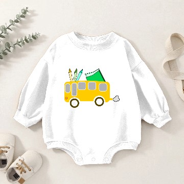 Discover school bus coach omnibus schulbus verkehr34 Baby Romper Sweatshirts