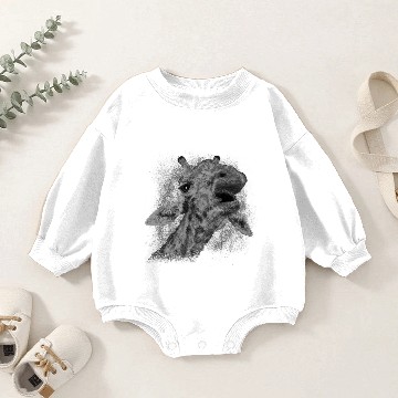 Discover Giraffe greeting you Baby Romper Sweatshirts