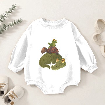 Discover Swamp Squad Baby Romper Sweatshirts