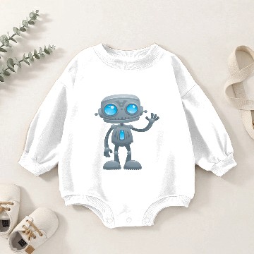 Discover Waving Robot Baby Romper Sweatshirts