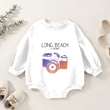 Discover Camera Long Beach Baby Romper Sweatshirts