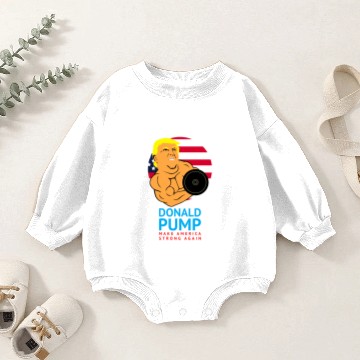 Discover Donald Pump Funny Gym Baby Romper Sweatshirts
