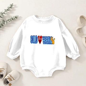 Discover cold heart warm kitty Baby Romper Sweatshirts