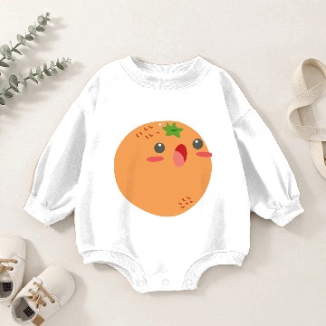 Discover Orange Fruit Image Baby Romper Sweatshirts