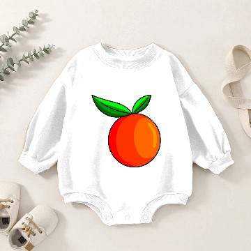 Discover Orange Fruit Image Baby Romper Sweatshirts