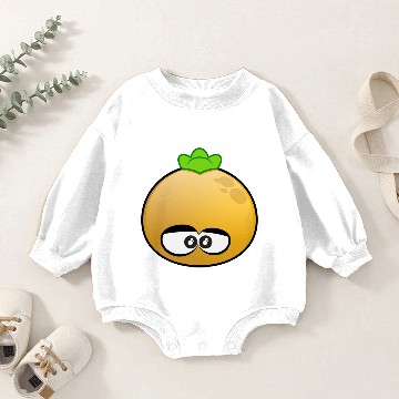 Discover Sad Orange Fruit Image Baby Romper Sweatshirts