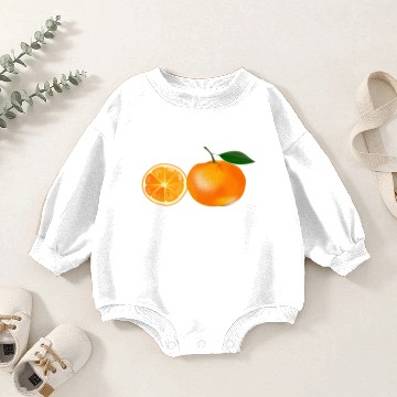 Discover Orange Fruit Image Baby Romper Sweatshirts
