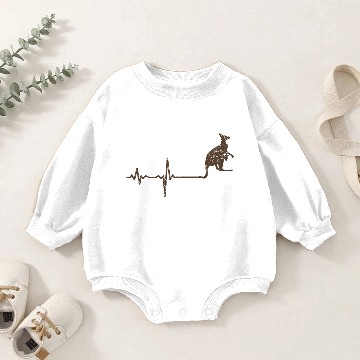 Discover gift heartbeat kangaroo Baby Romper Sweatshirts