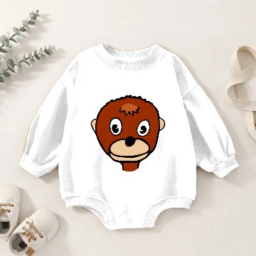 Discover Monkey Face Baby Romper Sweatshirts