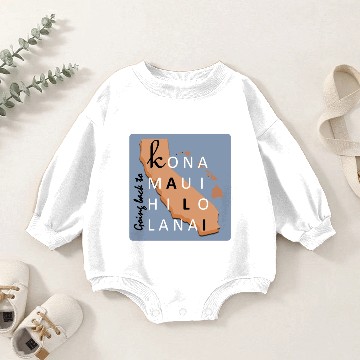 Discover Going Back to Kali in peach Baby Romper Sweatshirts