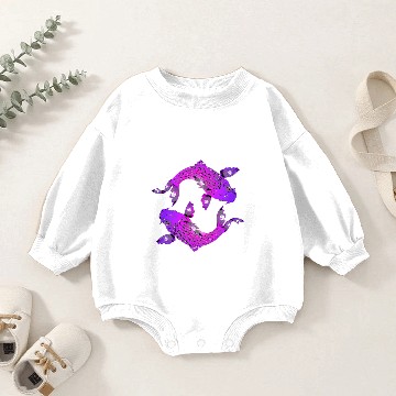 Discover Purple Koi Fish Baby Romper Sweatshirts