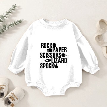 Discover Rock Paper Scissors Lizard Spock Baseball Baby Romper Sweatshirts