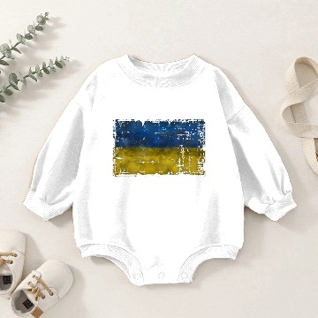 Discover Ukraine colors Baby Romper Sweatshirts