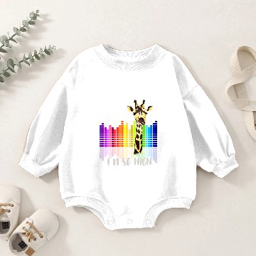 Discover giraffe high level music tranquilizer disco gamer Baby Romper Sweatshirts