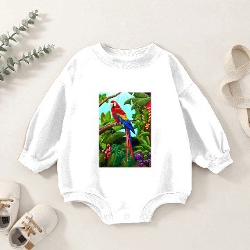 Discover Macaw TropicaL Paradise1of6 Baby Romper Sweatshirts