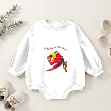Discover Macaw with glasses Baby Romper Sweatshirts