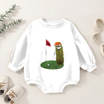 Discover Golf Putting Pickle Baby Romper Sweatshirts