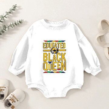 Discover educated black queen crown Baby Romper Sweatshirts