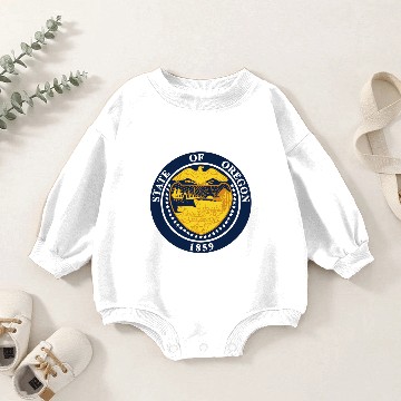 Discover Oregon State Seal Baby Romper Sweatshirts