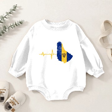 Discover Heartbeat Barbados gift Baby Romper Sweatshirts