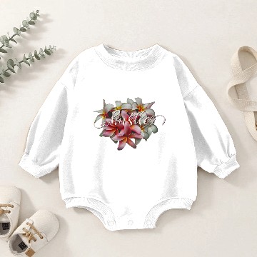 Discover Hustle with lilies Baby Romper Sweatshirts