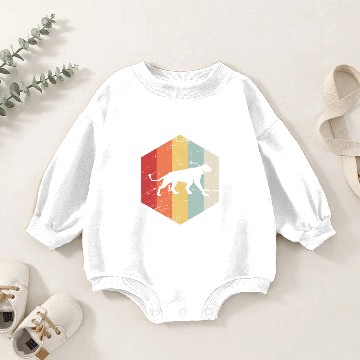 Discover Retro 70s Mountain Lion Baby Romper Sweatshirts