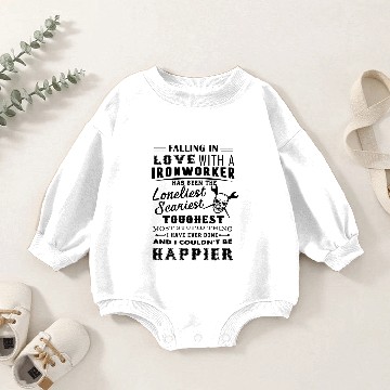 Discover Falling In Love With A Ironworker Baby Romper Sweatshirts