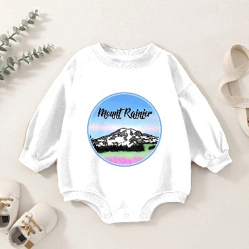 Discover Mount Rainier Baby Romper Sweatshirts