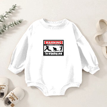 Discover Warning If Zombies Chase Us Funny Baby Romper Sweatshirts