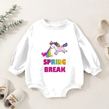 Discover spring-break-unicorn, puking unicorn Baby Romper Sweatshirts